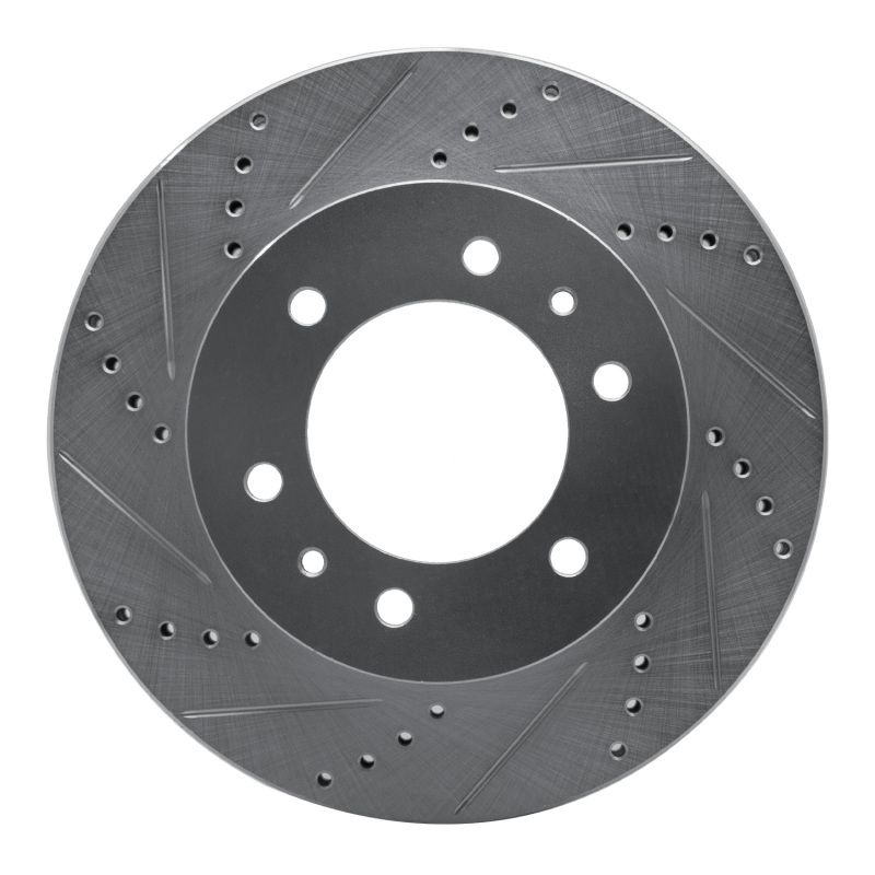 Picture of RNC Brake Rotor - Drill & Slot - R1 06-10 Hummer H3 Front Left Drilled & Slotted Silver Brake Rotor rnc631-93000L