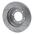 Picture of RNC Brake Rotor - Drill & Slot - R1 06-10 Hummer H3 Front Left Drilled & Slotted Silver Brake Rotor rnc631-93000L
