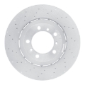Picture of DFC Geomet Coated Rotors - Drilled - DFC 10-11 Porsche 911 Left Rear Drilled Hi-Carbon Alloy Geomet Coated Rotor dfc920-02061DA