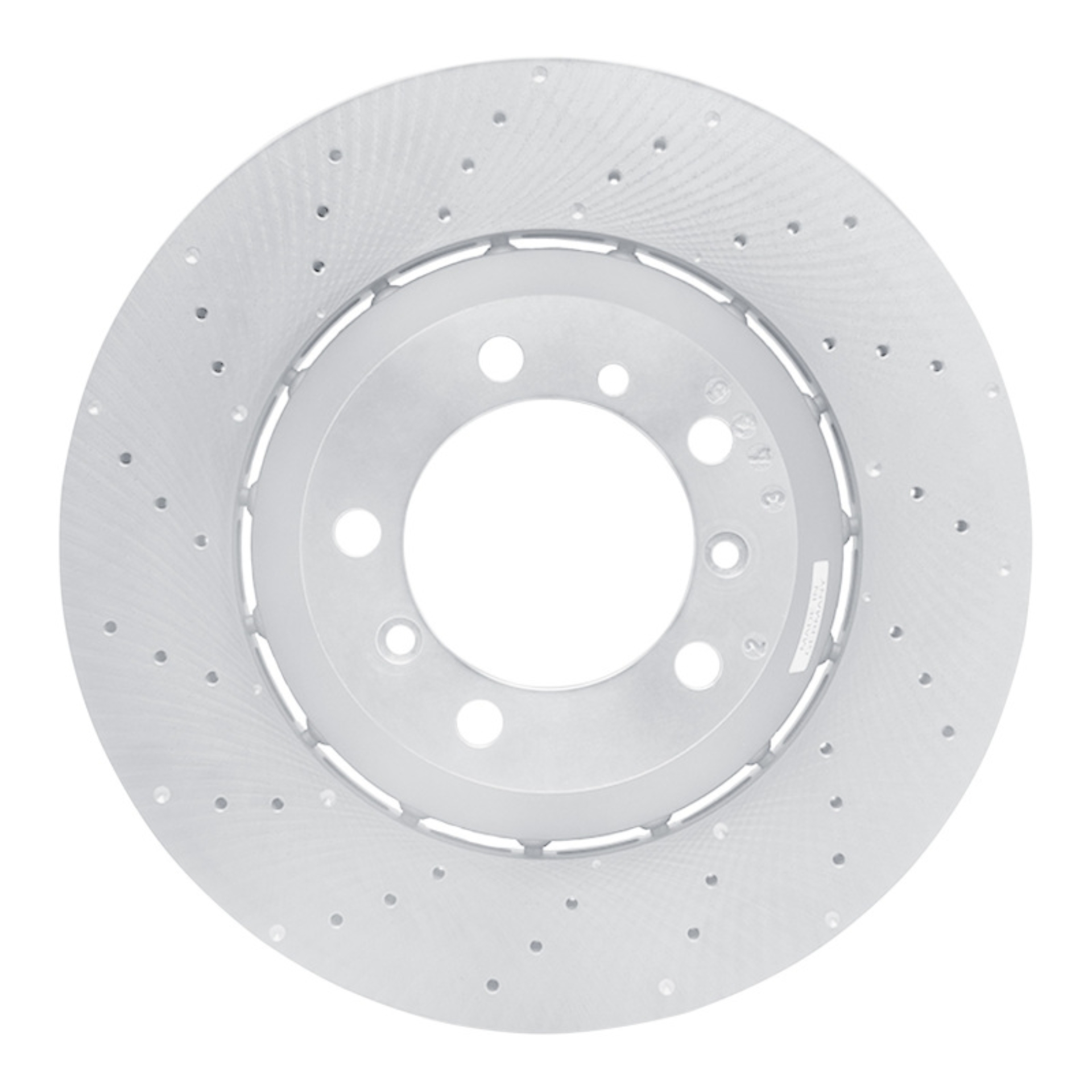 Picture of DFC Geomet Coated Rotors - Drilled - DFC 10-11 Porsche 911 Left Rear Drilled Hi-Carbon Alloy Geomet Coated Rotor dfc920-02061DA