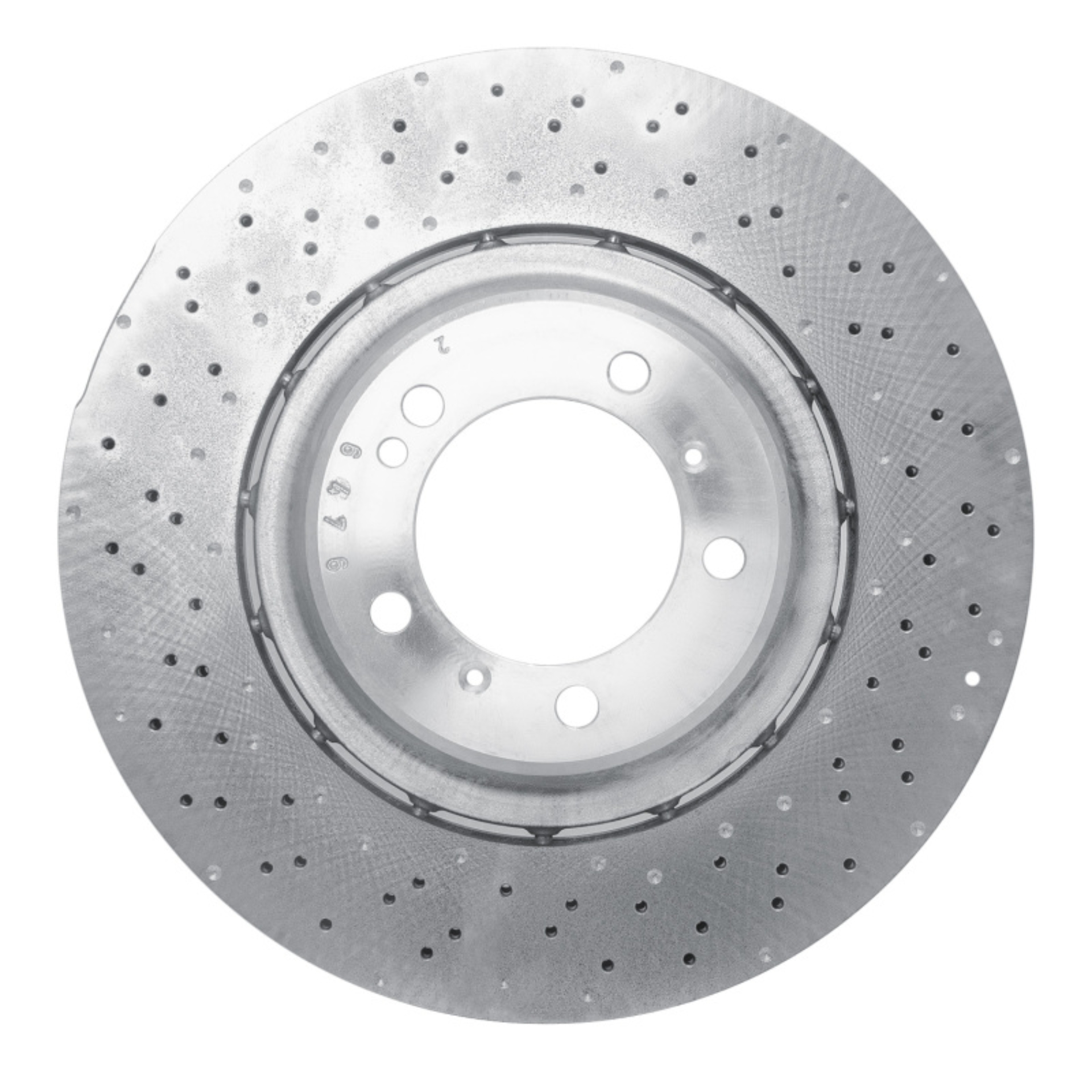 Picture of DFC Geomet Coated Rotors - Drilled - DFC 15-17 Porsche 911 Left Rear Drilled Hi-Carbon Alloy Geomet Coated Rotor dfc920-02075DA