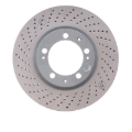 Picture of DFC Geomet Coated Rotors - Drilled - DFC 93-94 Porsche 911 Left Front Drilled Hi-Carbon Alloy Geomet Coated Rotor dfc920-02079