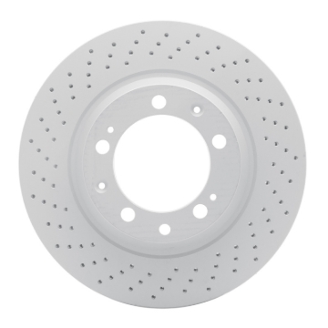 Picture of DFC Geomet Coated Rotors - Drilled - DFC 98-98 Porsche 911 Left Rear Drilled Hi-Carbon Alloy Geomet Coated Rotor dfc920-02114D