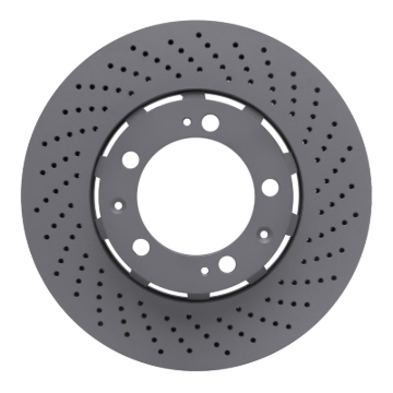 Picture of DFC Geomet Coated Rotors - Drilled - DFC 94-98 Porsche 911 Right Front Drilled Hi-Carbon Alloy Geomet Coated Rotor dfc920-02118D