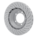 Picture of DFC Geomet Coated Rotors - Drilled - DFC 98-98 Porsche 911 Left Rear Drilled Hi-Carbon Alloy Geomet Coated Rotor dfc920-02114D