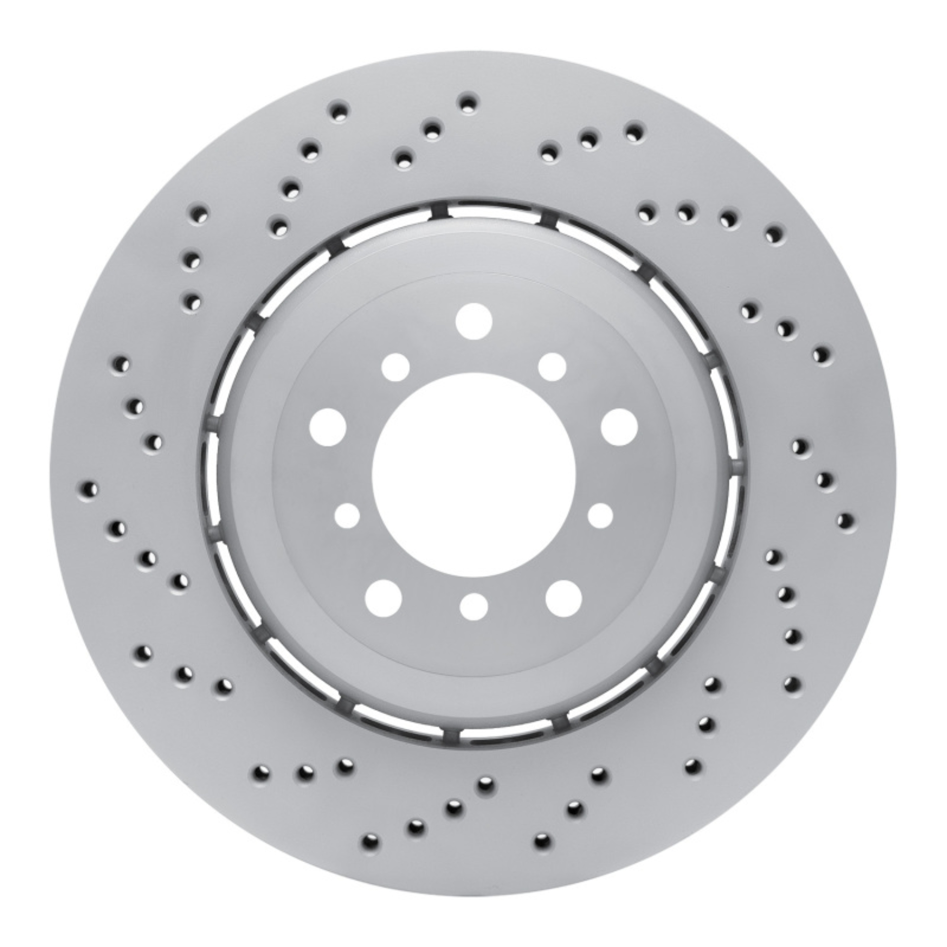 Picture of DFC Geomet Coated Rotors - Drilled - DFC 06-08 BMW Z4 Left Front Drilled Hi-Carbon Alloy Geomet Coated Rotor dfc920-31080DA