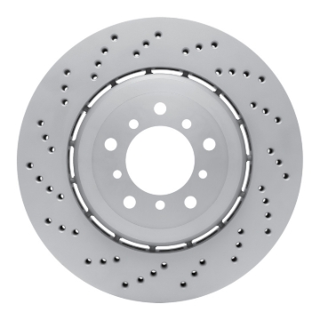 Picture of DFC Geomet Coated Rotors - Drilled - DFC 06-08 BMW Z4 Left Front Drilled Hi-Carbon Alloy Geomet Coated Rotor dfc920-31080DA