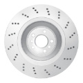 Picture of DFC Geomet Coated Rotors - Drilled - DFC 20-25 BMW X3 Left Rear Drilled Hi-Carbon Alloy Geomet Coated Rotor dfc920-31188D