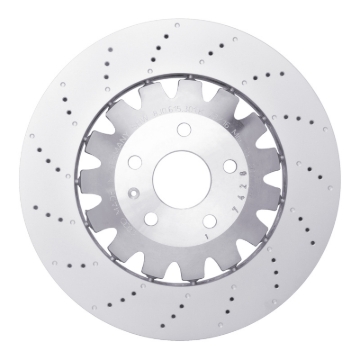 Picture of DFC Geomet Coated Rotors - Drilled - DFC 12-13 Audi TT Quattro RS Front Drilled Hi-Carbon Alloy Geomet Coated Rotor dfc920-73073A