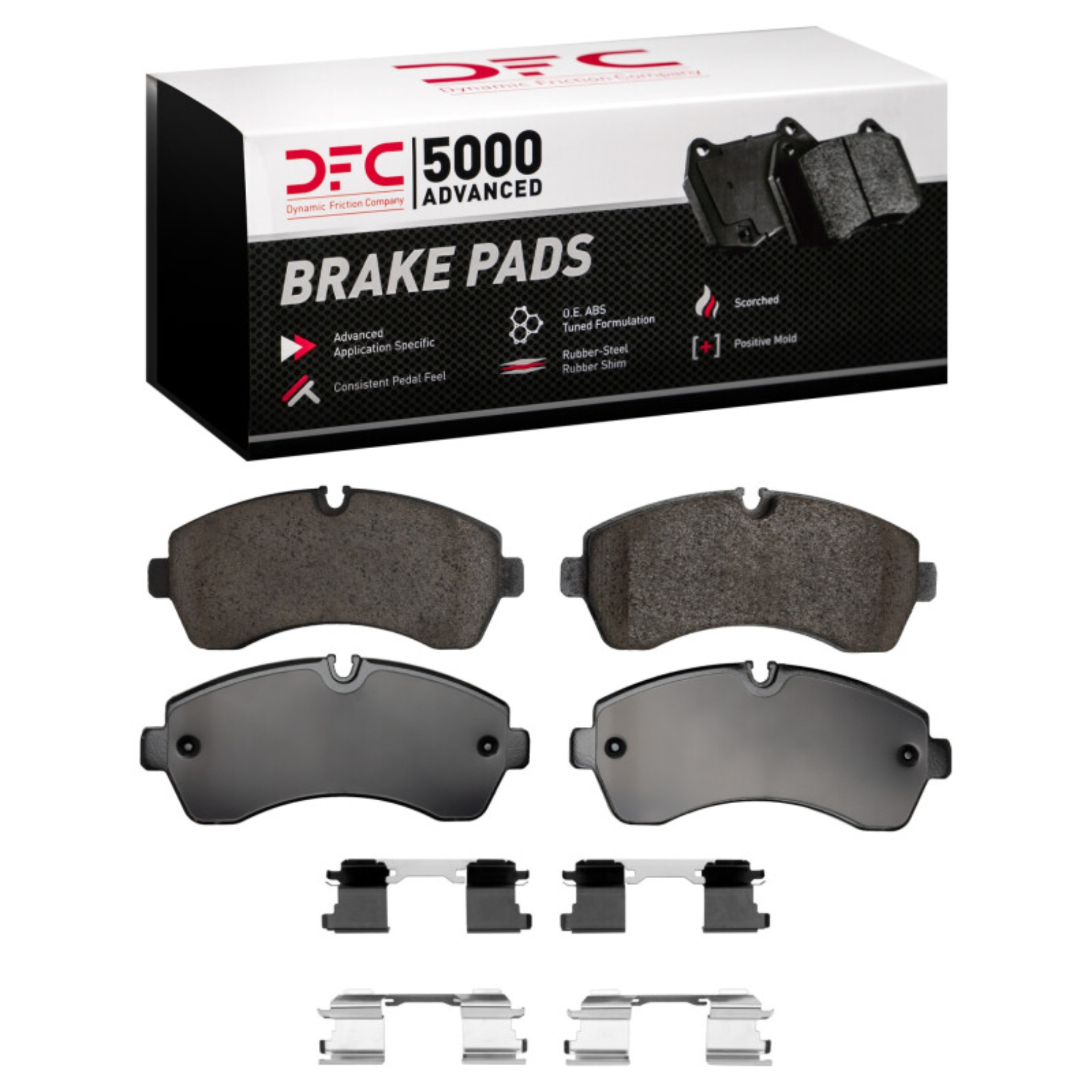 Picture of DFC 5000 Advanced Low Met Brake Pads - DFC 06-24 American Coach Patriot Rear/Front 5000 Advanced Low Metallic Brake Pads and Hardware Kit dfc1552-1268-01