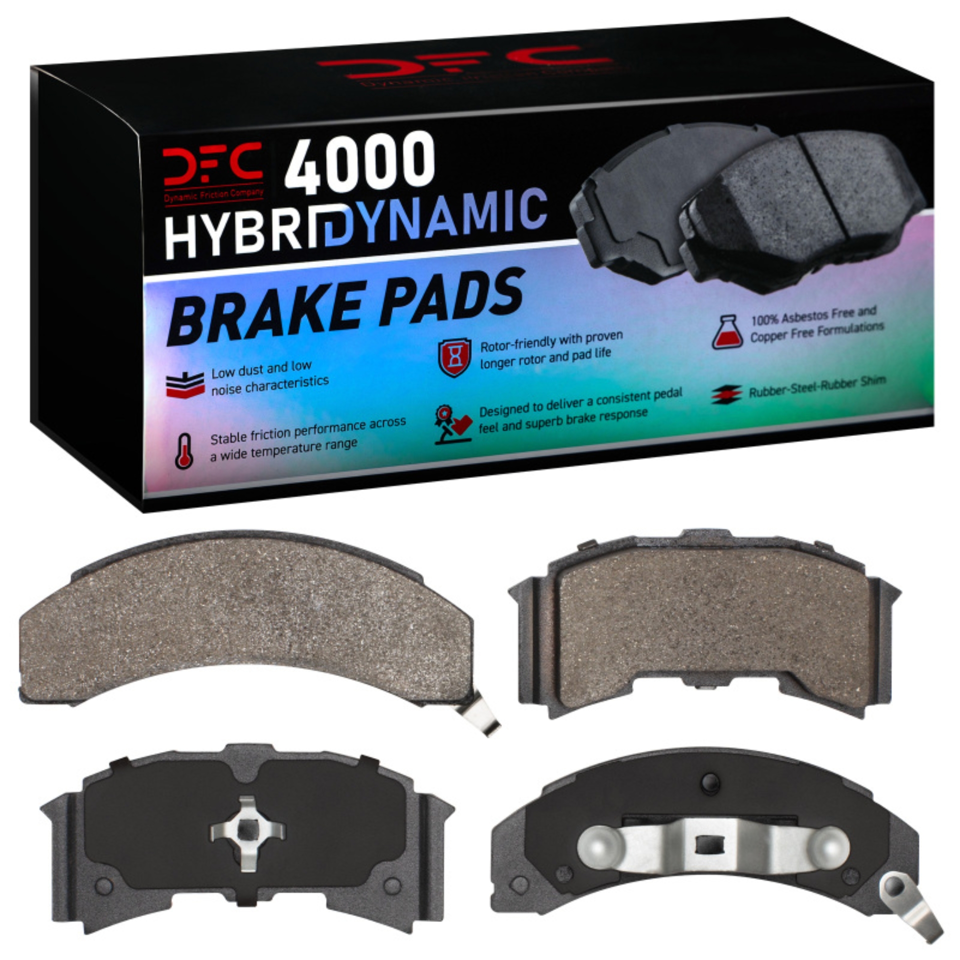 Picture of DFC 4000 HybriDynamic Brake Pads - DFC 84-87 Pontiac Fiero Front 4000 HybriDynamic Brake Pads dfc4000-0261-09