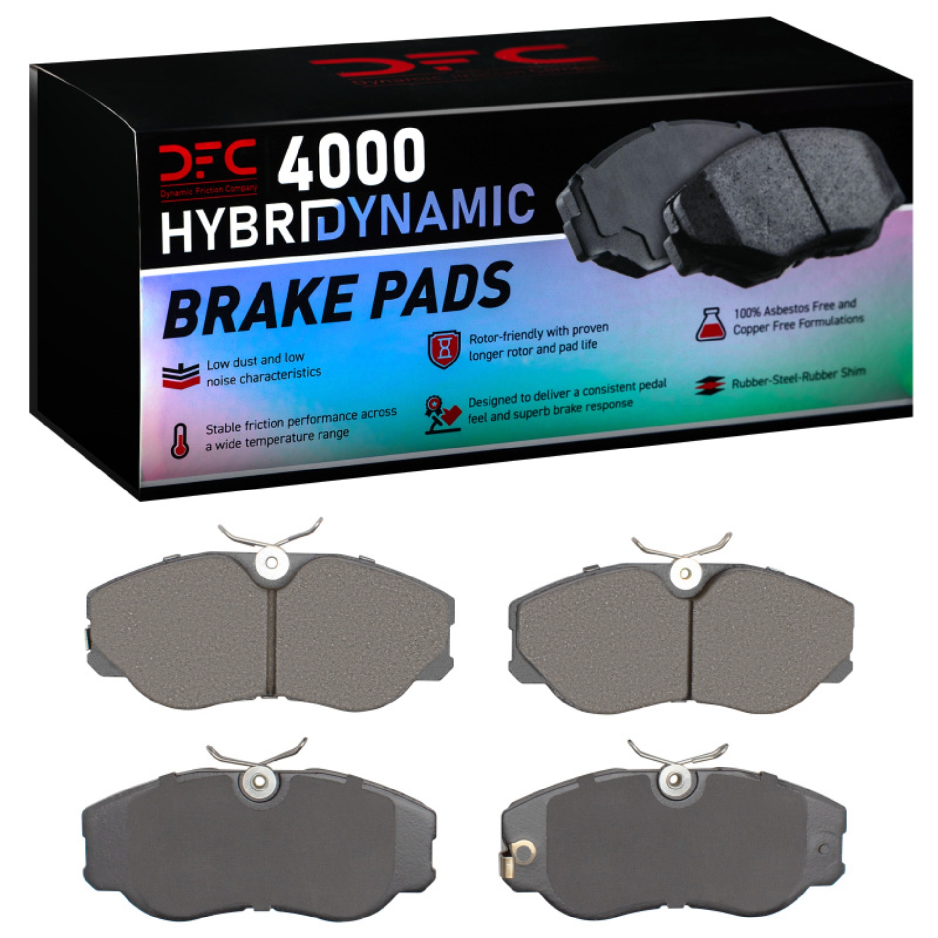 Picture of DFC 4000 HybriDynamic Brake Pads - DFC 87-89 Nissan 300Zx Turbo Front 4000 HybriDynamic Brake Pads dfc4000-0358-09
