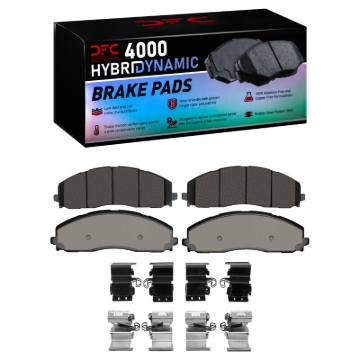 Picture of DFC 4000 HybriDynamic Brake Pads - DFC 11-25 Ford F-250 2WD (Super Duty) Front 4000 HybriDynamic Brake Pads and Hardware Kit dfc4000-2490-01