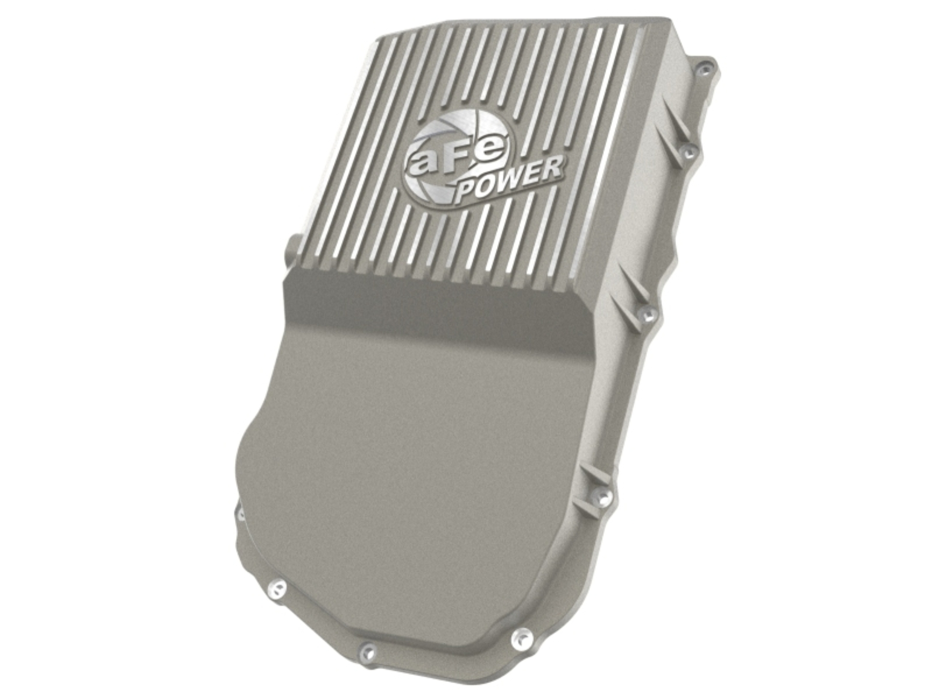Picture of AFE Diff/Trans/Oil Covers - aFe POWER 21-24 Ram TRX (8HP90/95 Trans) Street Series Transmission Pan - Raw w/ Machined Fins afe46-71310A