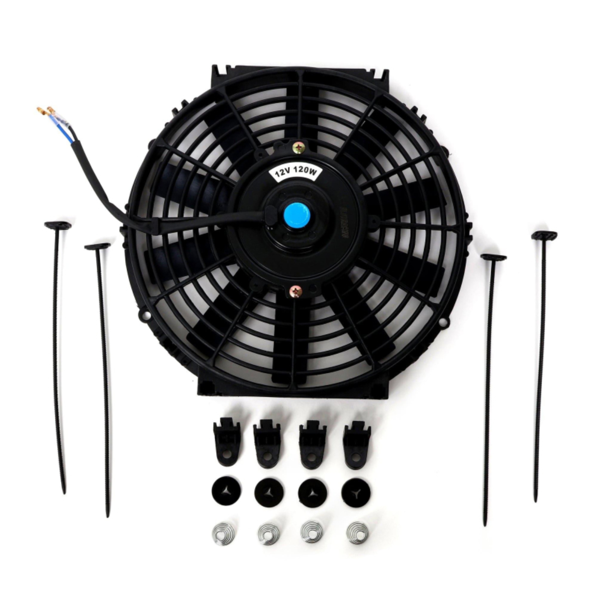 Picture of BX Slim Fans - BLOX Racing Electric Slim Fan - 10in 120W - Straight Blade Black - V2 bloBXCC-00001-BK-V2