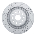 Picture of RNC Geo-Carbon Rotor - Drill & Slot - R1 18-23 Lexus Ls500 Left Rear Drilled & Slotted Geo-Carbon Rotor rnc830-75046D