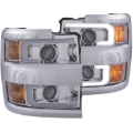 Picture of ANZO Projector Headlights 15-17 Chevrolet Silverado 2500HD / 3500HD Chrome w/ Chrome Rim