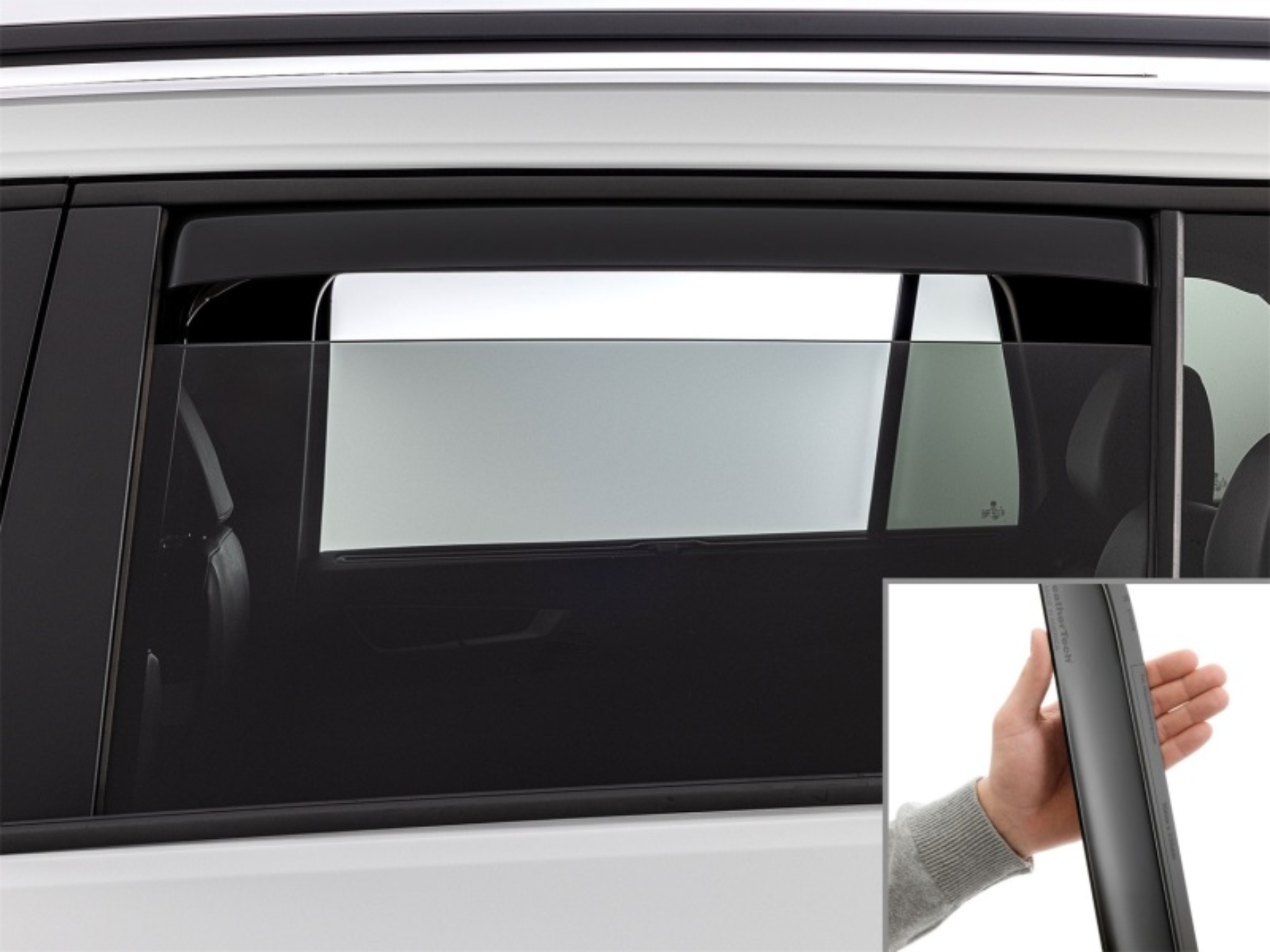 Picture of WeatherTech 18-16 Volkswagen Atlas Rear Window Deflectors - Matte Black
