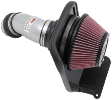 Picture of K&N 14-16 Kia Soul L4 2.0L Typhoon Cold Air Intake Aluminum Silver