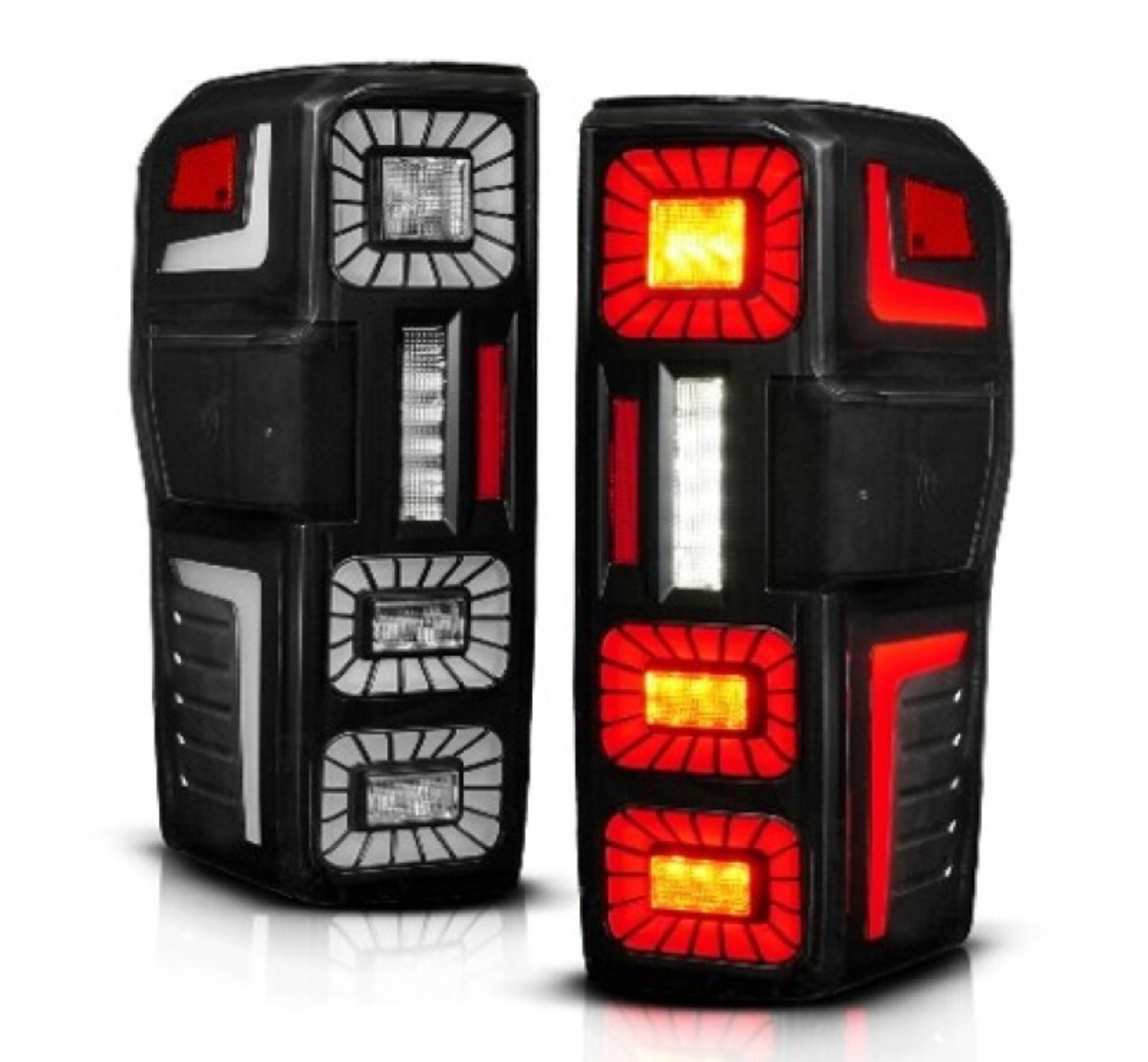 Picture of ANZO 23-26 Ford Super Duty LED Tail Light Seq Signal- Black Full- Pair