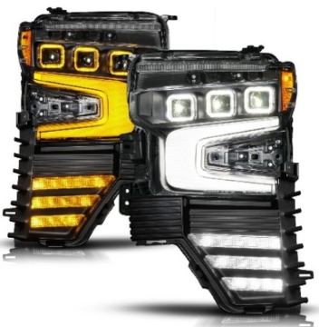 Picture of ANZO 22-26 Chevy Silverado 1500 Z-Series LED Projector Headlight - Black Full- Passenger Side