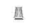 Picture of aFe Universal D2 Dura Dry Air Filter - 21-45003V