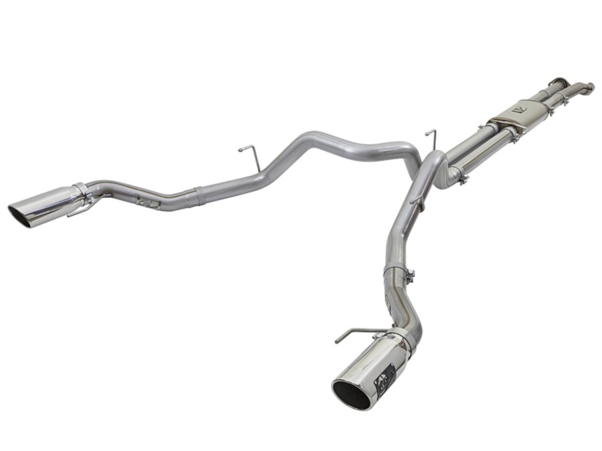 Picture of aFe MACHForce XP Exhaust Cat-Back SS-409 2017 Ford F-150 Raptor V6-3.5L (tt) w/ Polished Tips