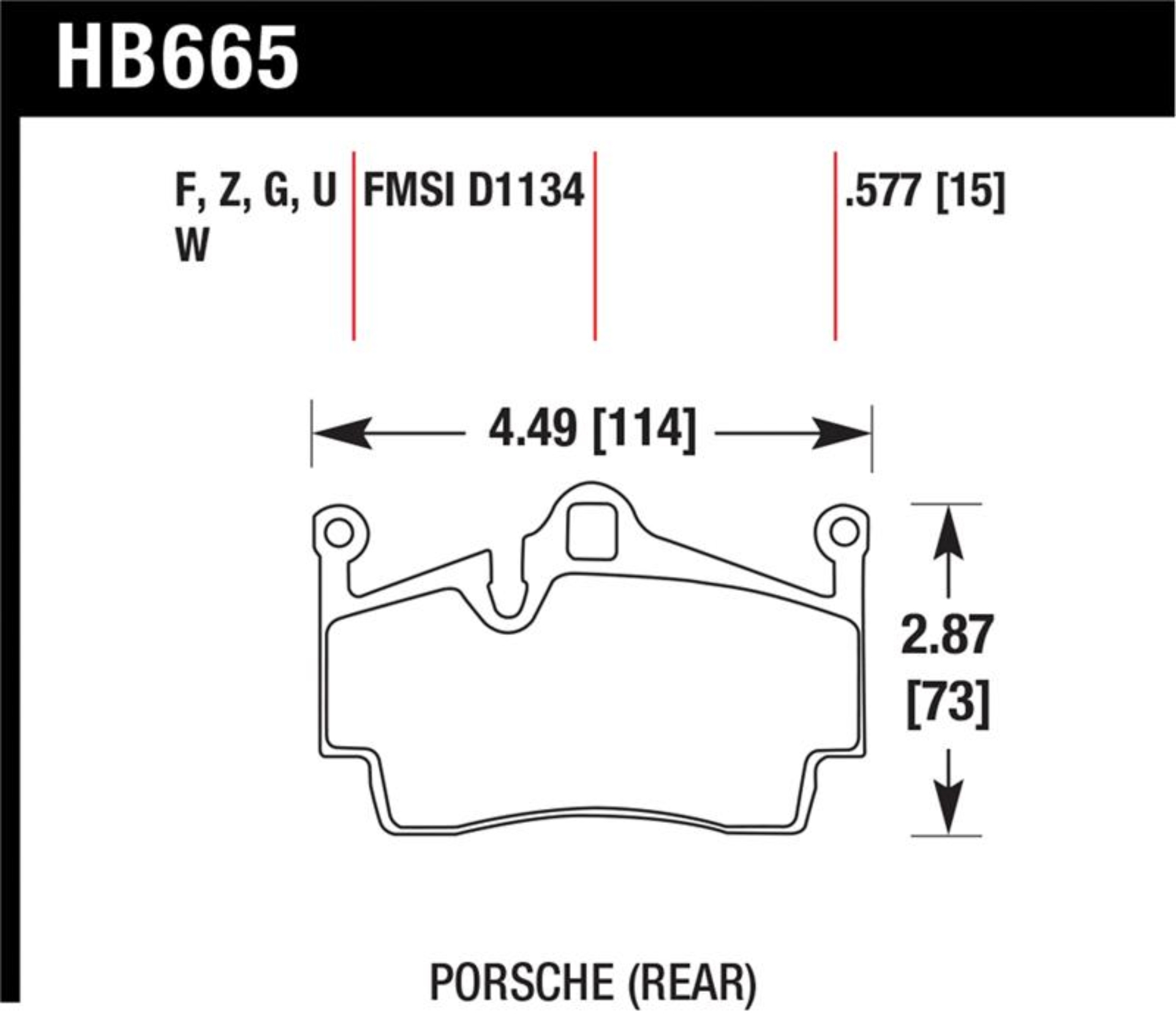 Picture of Hawk 2012-2015 Porsche Boxster DTC-60 Race Rear Brake Pads