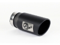Picture of aFe Power Diesel Exhaust Tip Black- 4 in In x 5 out X 12 in Long Bolt On (Right)