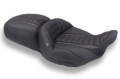 Picture of Mustang 23-26 Harley CVO Road Glide, Street Glide, Deluxe ST 1PC 2Up Blk w/ Dark Cherry Thread