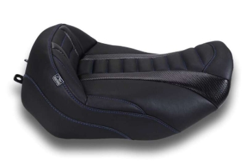Picture of Mustang 23-26 Harley CVO Road Glide, Street Glide, Deluxe T Solo Blk w/Sky Blue Thread