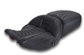 Picture of Mustang 23-26 Harley CVO Road Glide, Street Glide, Heated ST Deluxe 1pc 2Up Blk w Blk Thread