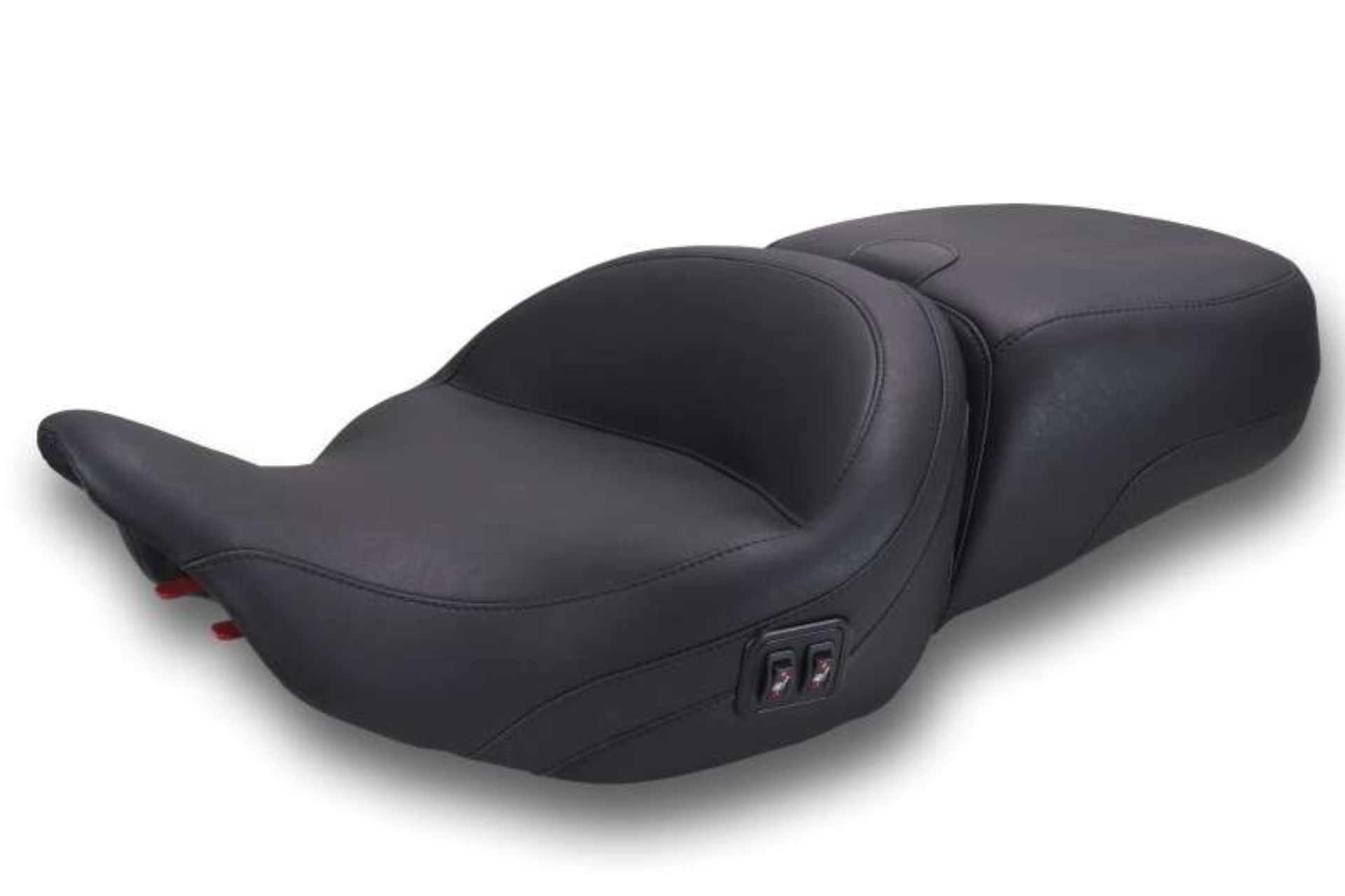 Picture of Mustang 23-26 Harley CVO Road Glide, Street Glide, Heated ST Smooth 1pc 2Up Blk w/Blk Thread