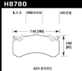 Picture of Hawk 2016 Audi A8 Front High Performance 5.0 Brake Pads