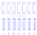 Picture of King Engine Bearings Volkswagen VR6 2.8L Performance Main Bearing Set .25 Oversize - 7 Pairs