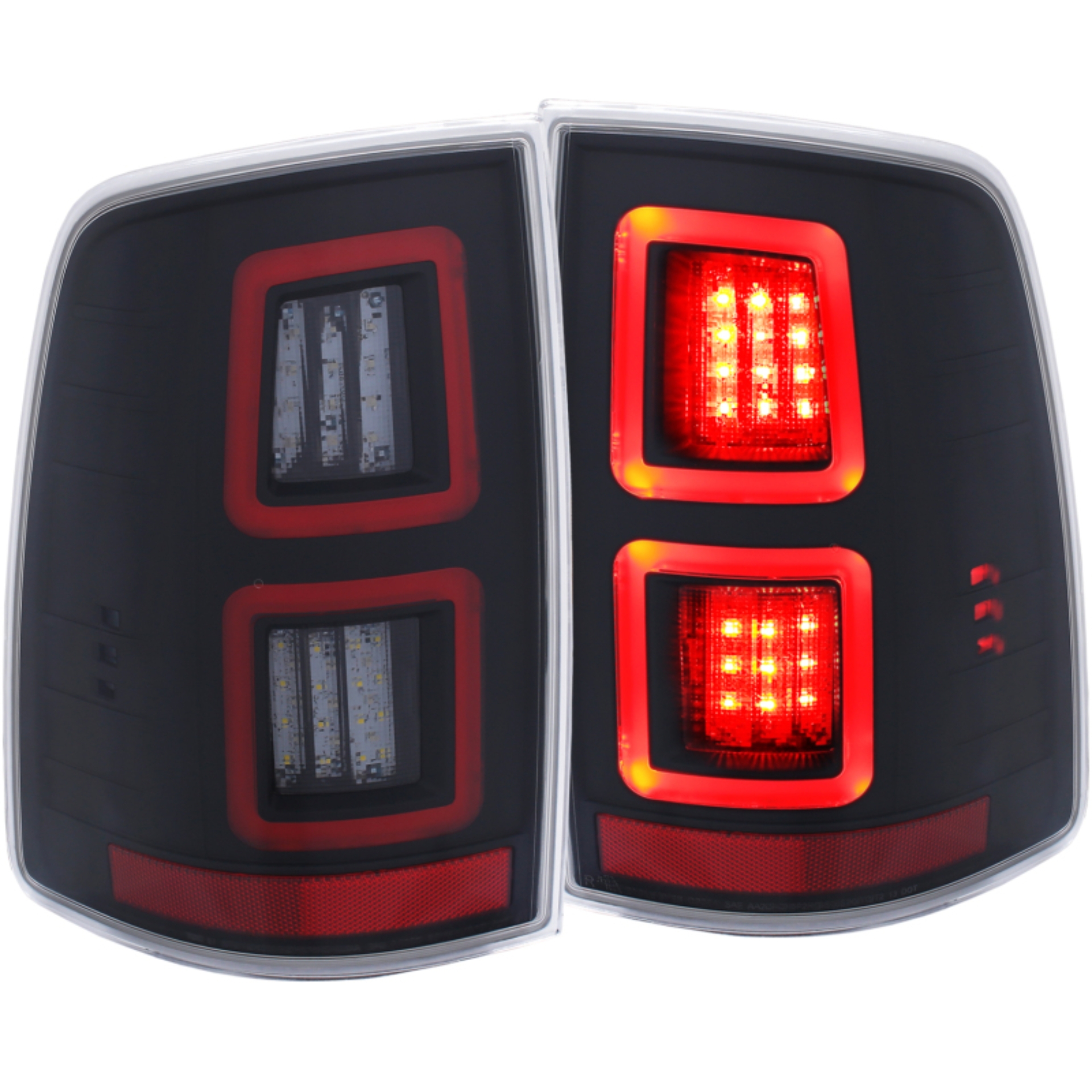 Picture of ANZO LED Black 13-17 Dodge Ram 1500/2500/3500 LED Taillights Black