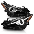 Picture of ANZO Projector Headlights With Halo Black w/Amber 14-17 Mazda 3