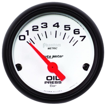 Picture of Autometer Phantom 2-1/16in 0-7 BAR Electric Oil Pressure Gauge