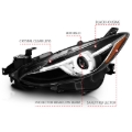 Picture of ANZO Projector Headlights With Halo Black w/Amber 14-17 Mazda 3