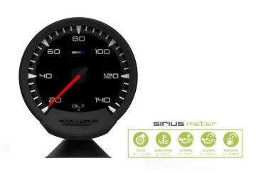 Picture of GReddy Sirius Meter - Oil Temp 20/140 (Deg.C) 74mm Analog Gauge (w/Oil Temp Sensor & Harness Set)