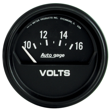 Picture of Autometer AutoGage 2-5/8in 16V Electrical Voltmeter - Black