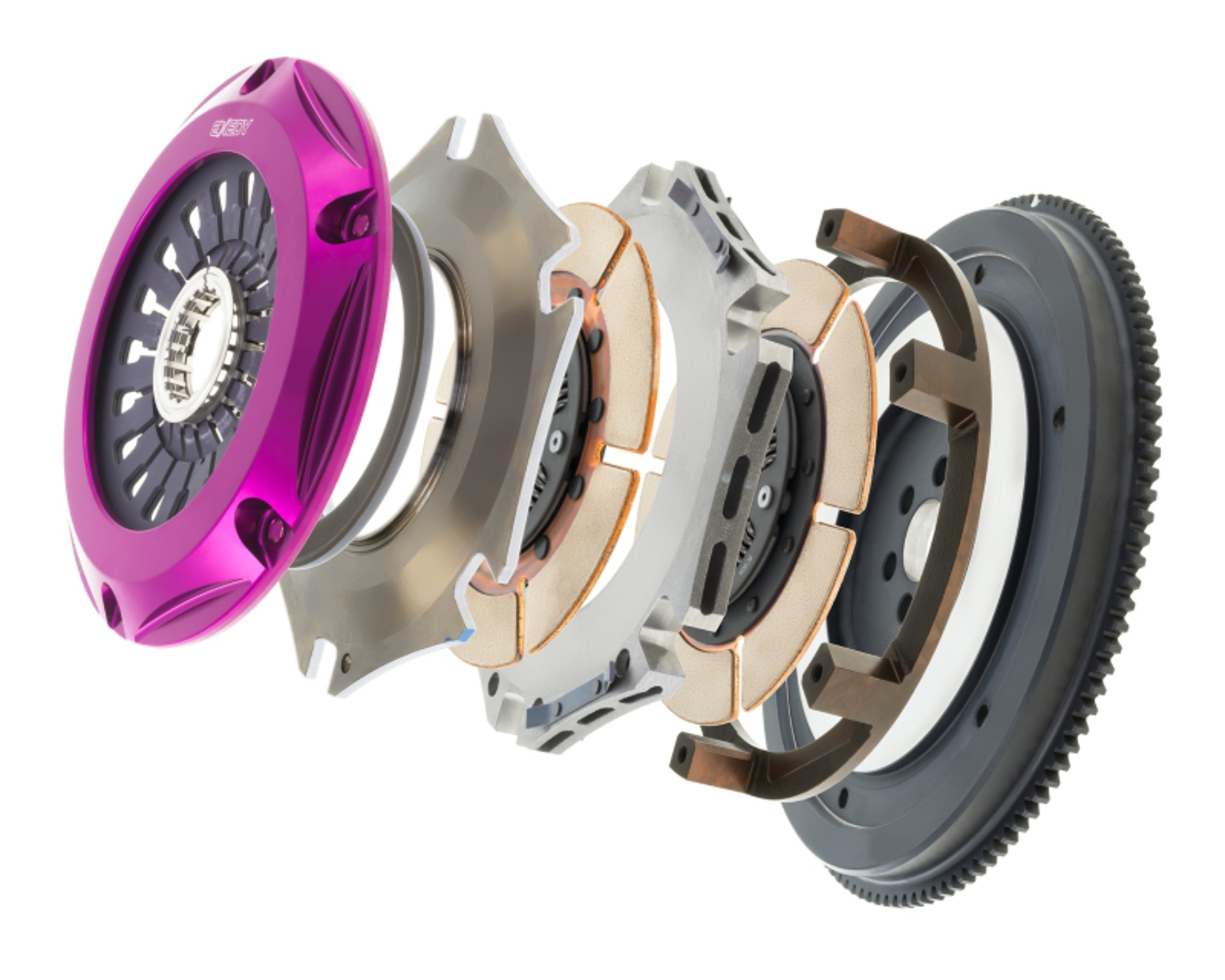 Picture of Exedy 1993-1994 Nissan Skyline GTR L6 Hyper Twin Cerametallic Clutch Sprung Center Disc Pull Type