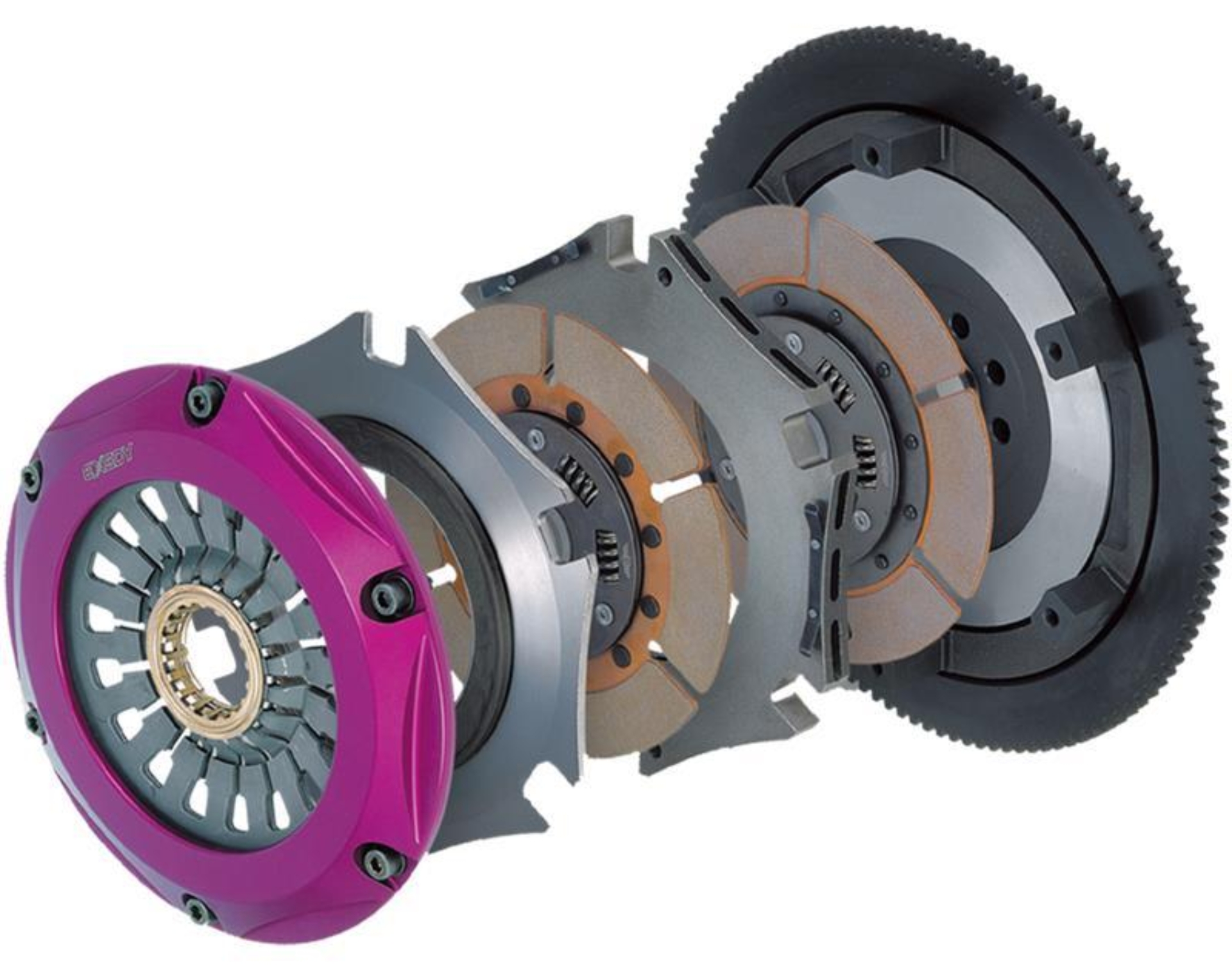 Picture of Exedy 2003-2007 Infiniti G35 V6 Hyper Twin Cerametallic Clutch Sprung Center Disc Push Type Cover