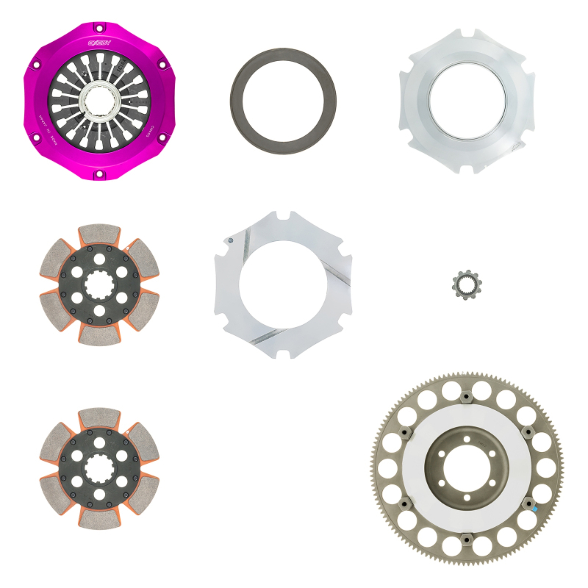 Picture of Exedy 1993-1995 Mazda RX-7 R2 Hyper Compe-R Twin Cerametallic Clutch Rigid Center Disc Pull Type