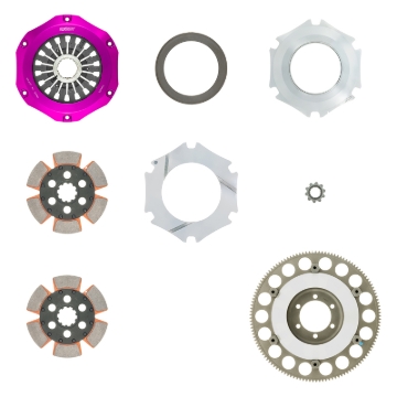 Picture of Exedy 1993-1995 Mazda RX-7 R2 Hyper Compe-R Twin Cerametallic Clutch Rigid Center Disc Pull Type