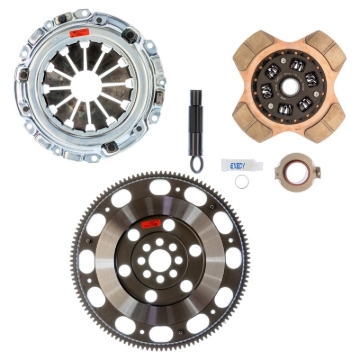Picture of Exedy 2002-2006 Acura RSX Base L4 Stage 2 Cerametallic Clutch 4 Puck Disc Incl. HF02 Lightweight FW