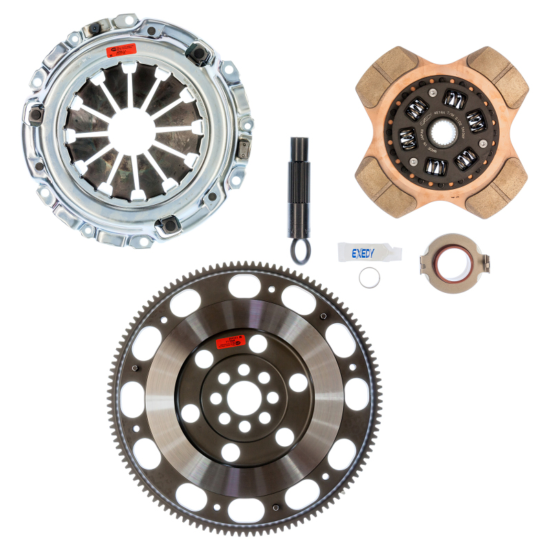 Picture of Exedy 2002-2006 Acura RSX Base L4 Stage 2 Cerametallic Clutch 4 Puck Disc Incl. HF02 Lightweight FW