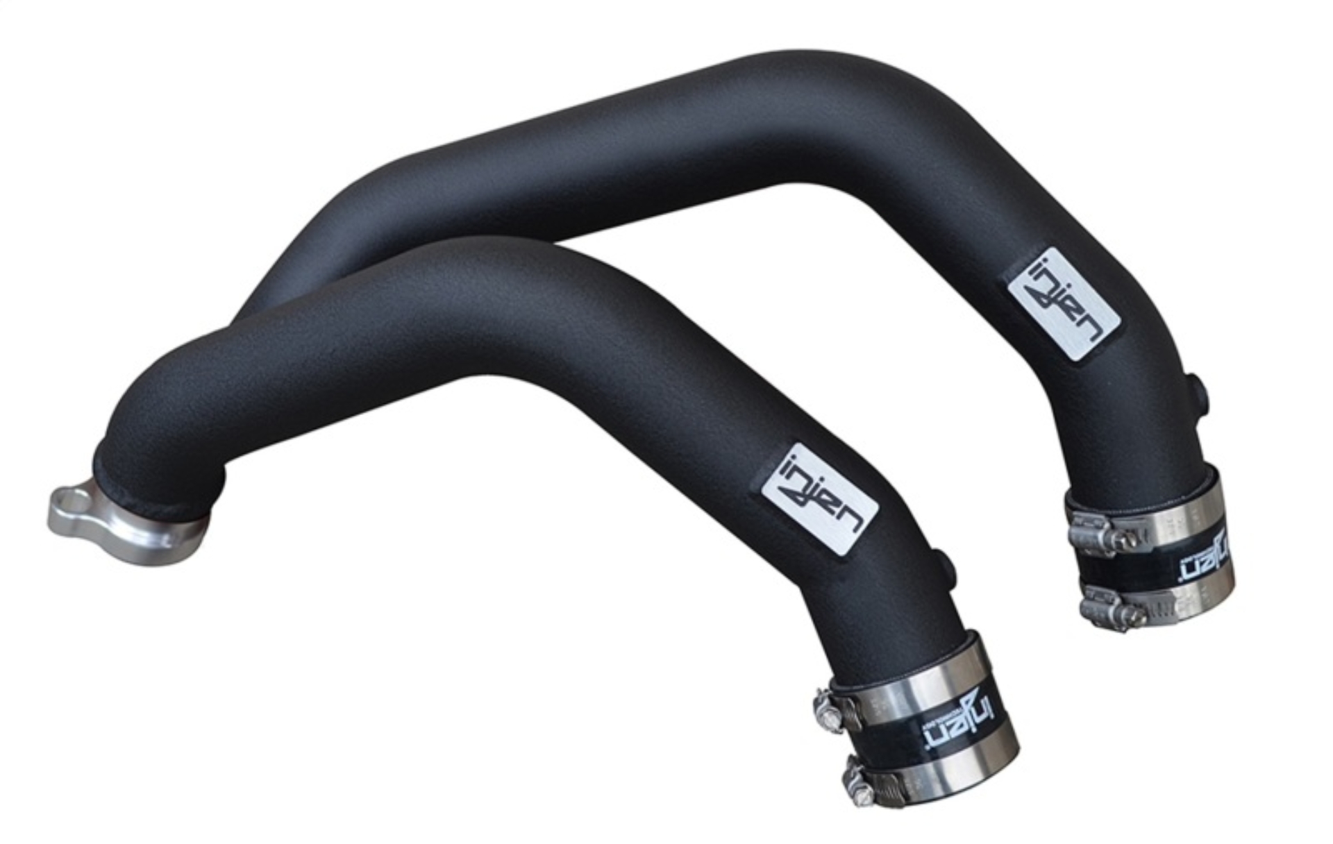 Picture of Injen 15-16 BMW M3(F80)/M4 (F82/83) 3.0L L6 Twin Turbo 2PC Aluminum Int. Charge Pipe - Wrinkle Black