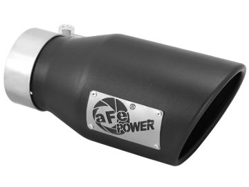 Picture of aFe Power Gas Exhaust Tip Black- 3 in In x 4.5 out X 9 in Long Bolt On (Black)