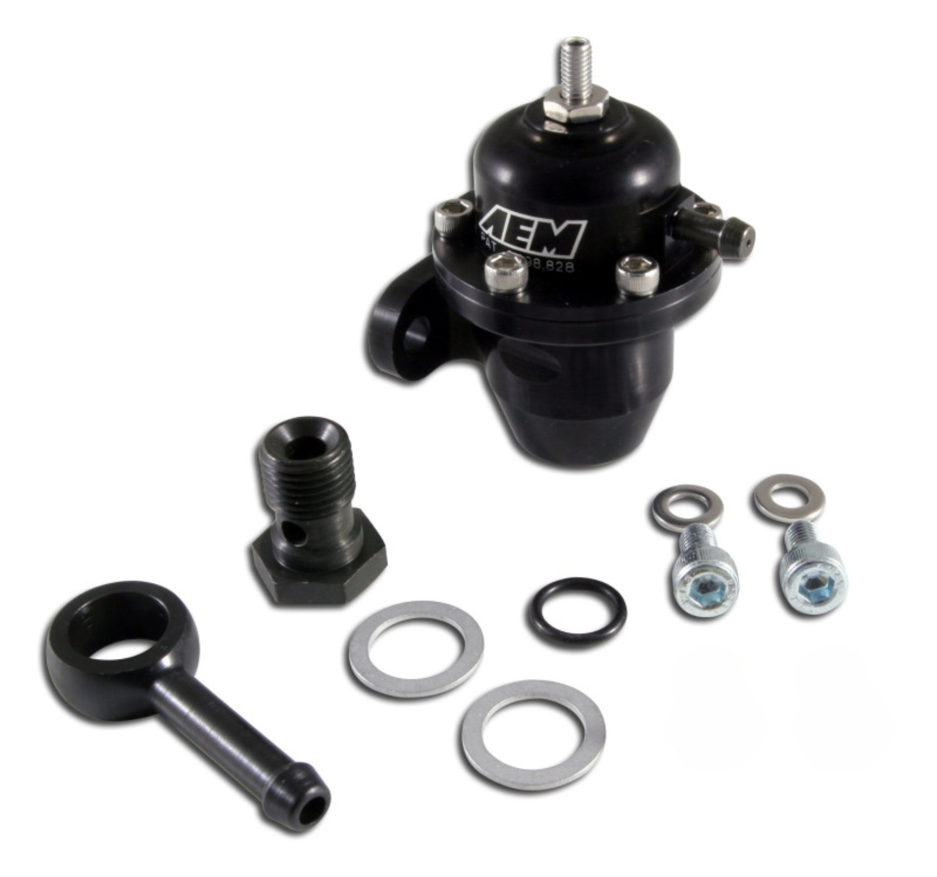 Picture of AEM 86-93 Acura / 95-98 TL / 88-91 Civic/CRX / 92-01 Prelude Black Adjustable Fuel Pressure Regulato
